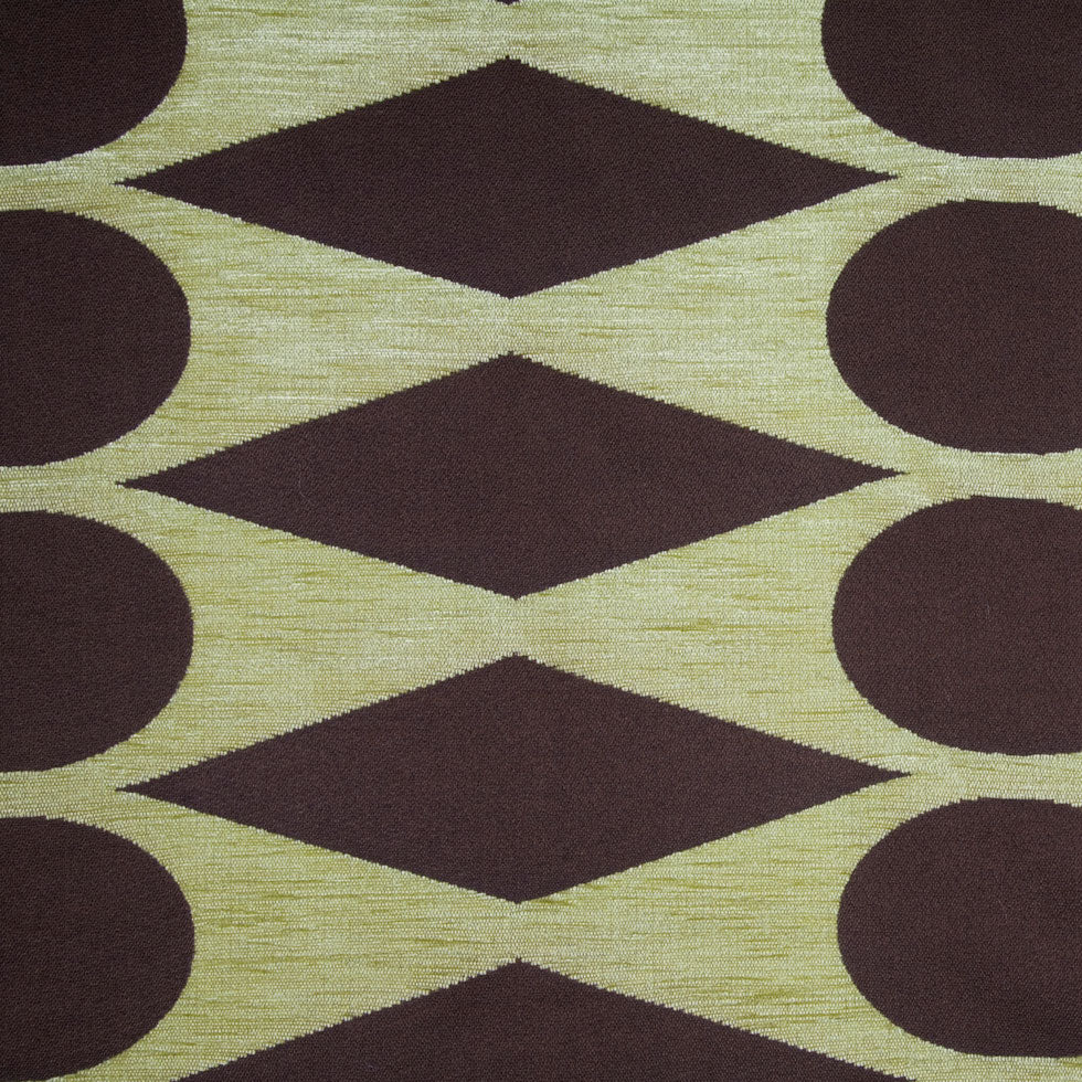 Brown/Green Geometric Chenille