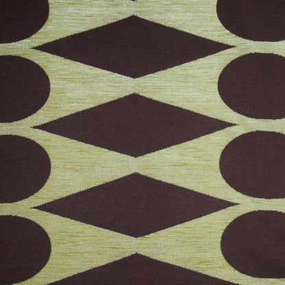 Brown/Green Geometric Chenille