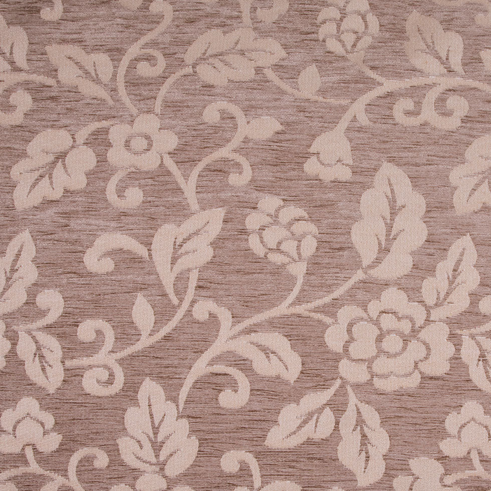 Beige Floral Chenille