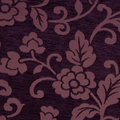 Aubergine Floral Chenille Detail