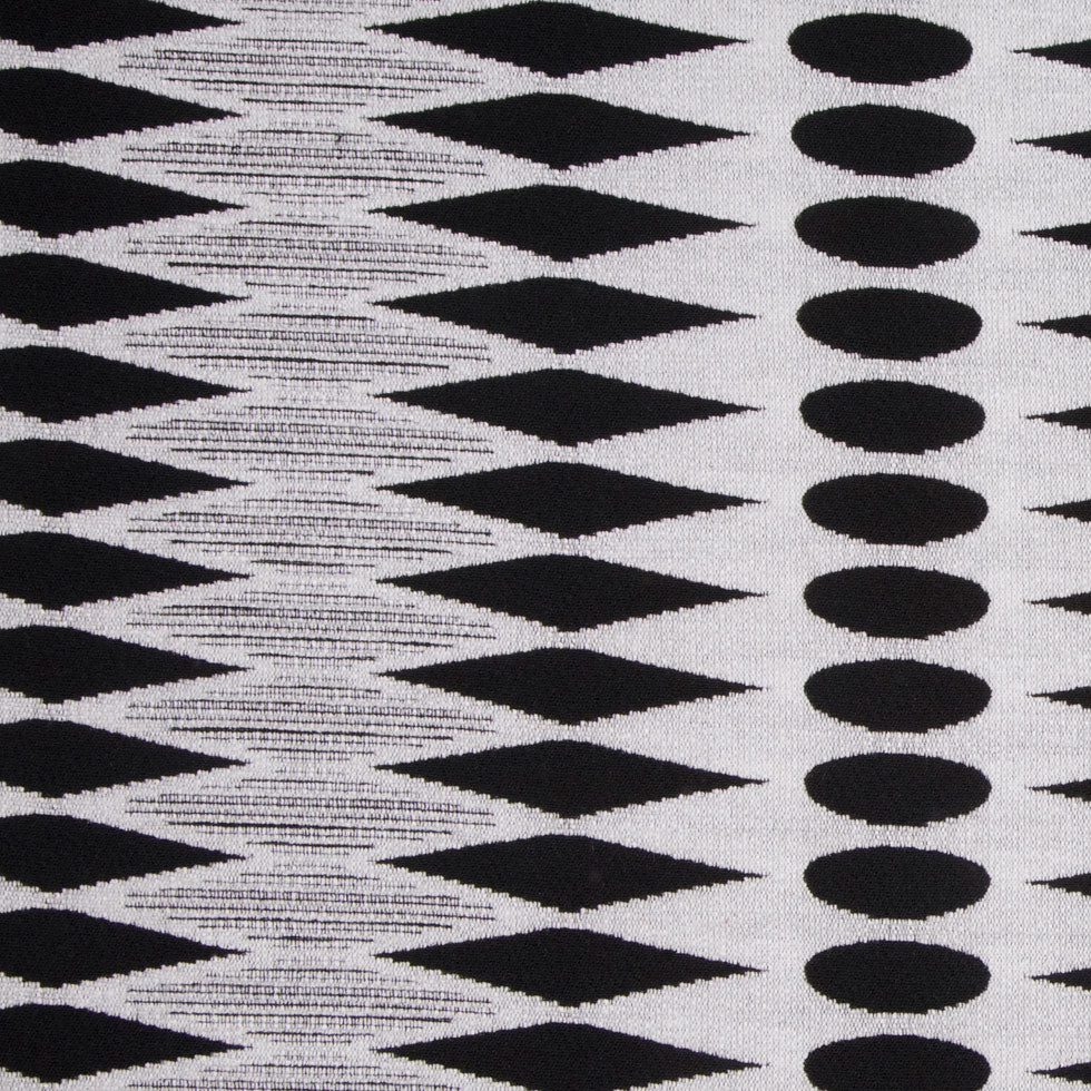 White/Black Geometric Chenille