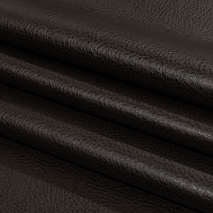 Brown Pebbled Faux Leather with Woven Backing Folded
