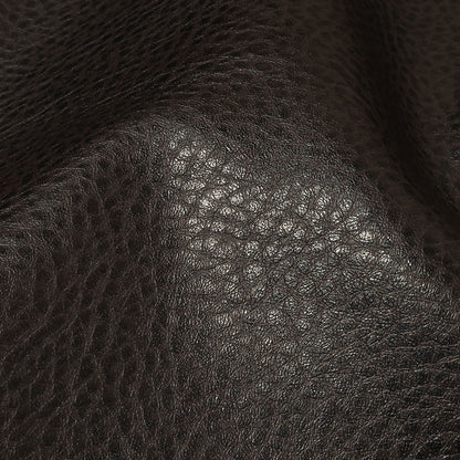 Brown Pebbled Faux Leather with Woven Backing Detail