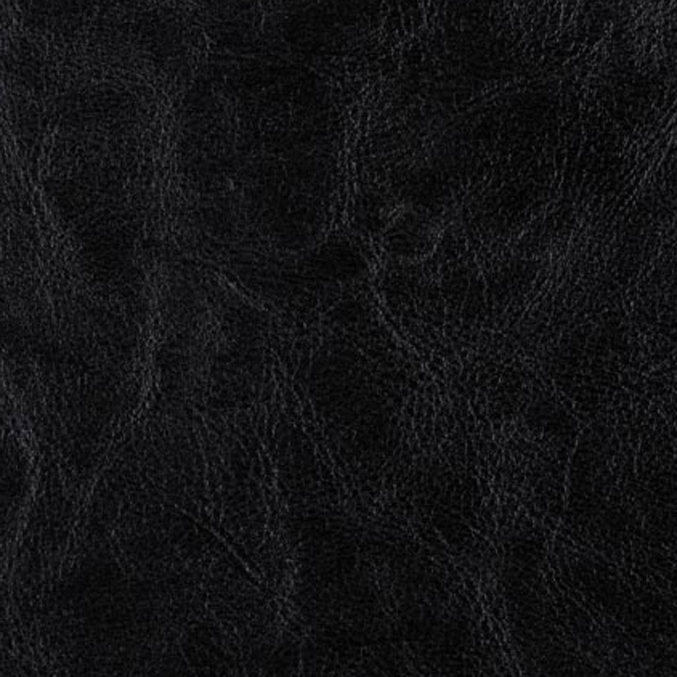 Black Solid Faux Leather/ Vinyl Detail