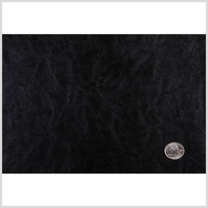 Black Solid Faux Leather/ Vinyl Full