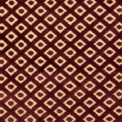 Eggplant/Beige Diamonds Velvet Detail