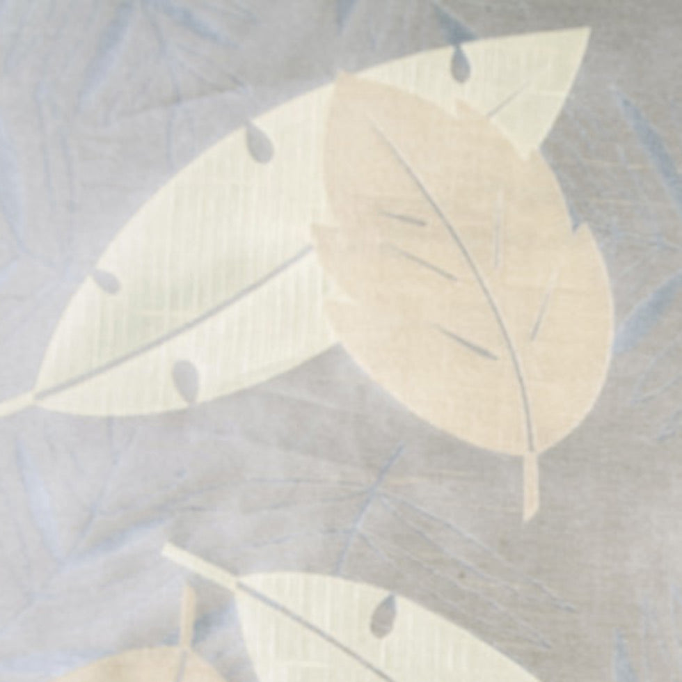 Soft Gold/Cornflower Blue Floral Woven Detail