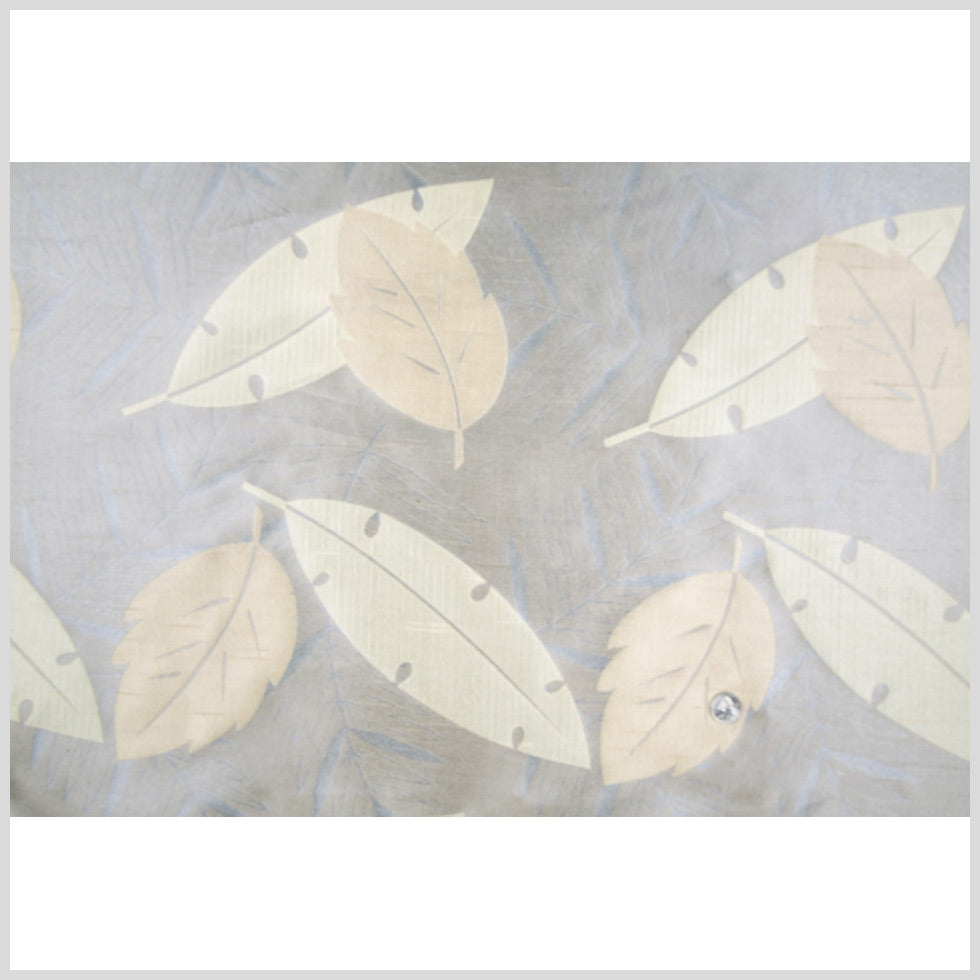 Soft Gold/Cornflower Blue Floral Woven Full