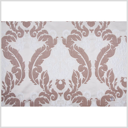 Candlelight Glow Gray/Chocolate/Ice Blue Damask Brocade Full
