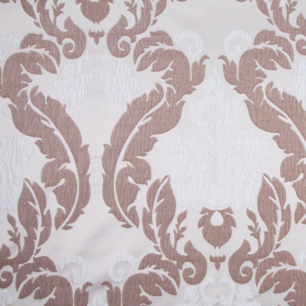 Candlelight Glow Gray/Chocolate/Ice Blue Damask Brocade