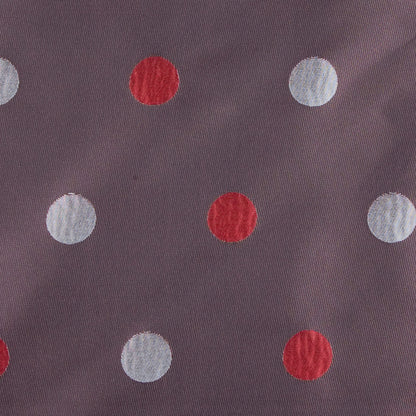Heather Gray/Garnet/Silver Polka Dots Brocade Detail