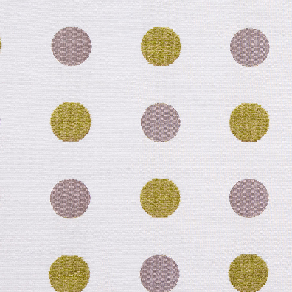 Olive/Cream/Iridescent Brown Polka Dots Chenille Detail