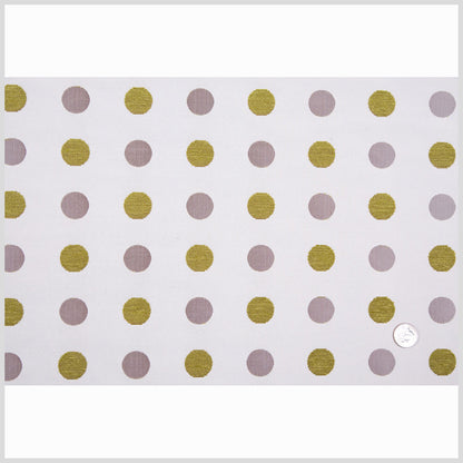 Olive/Cream/Iridescent Brown Polka Dots Chenille Full