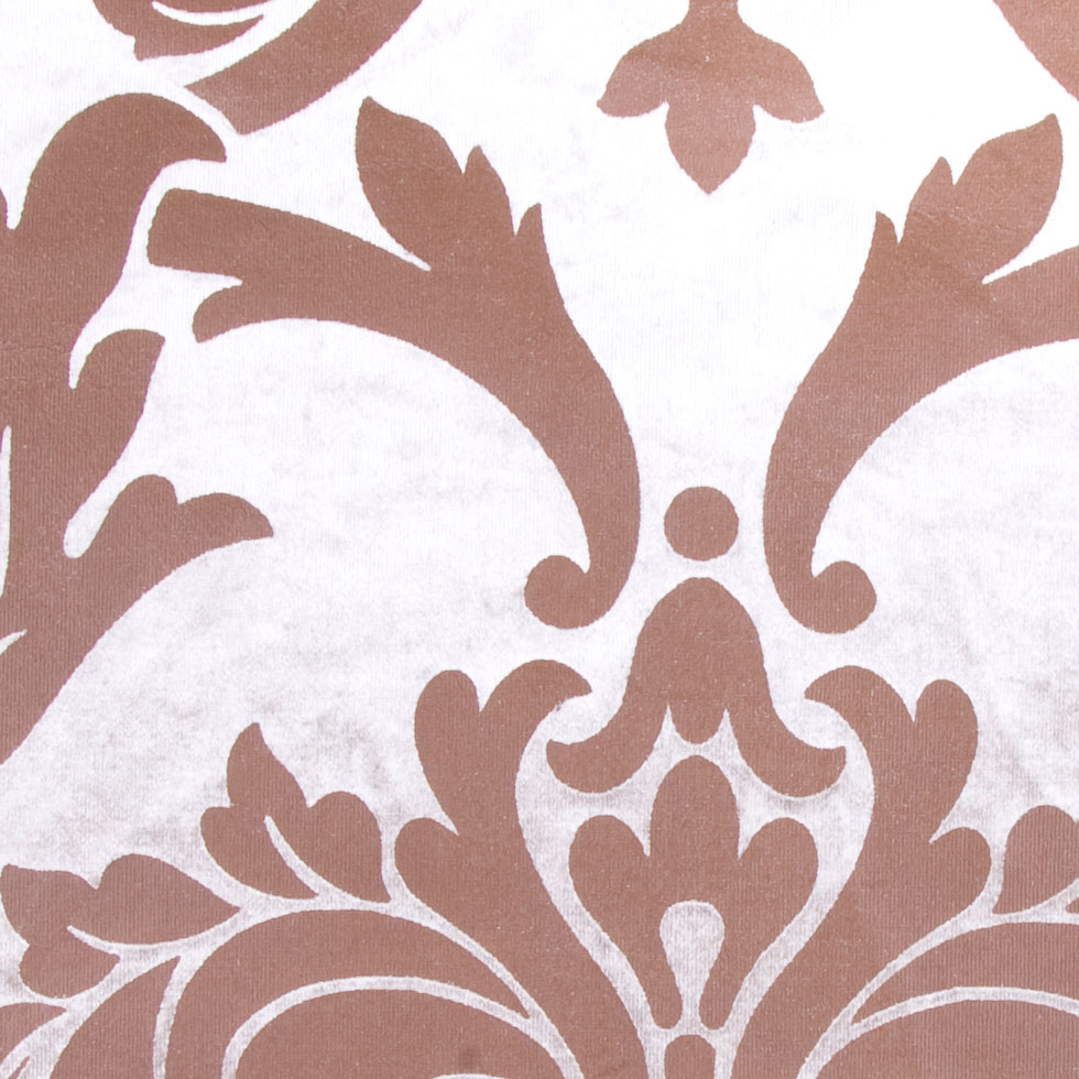 Beige/Chocolate Damask Velvet Detail