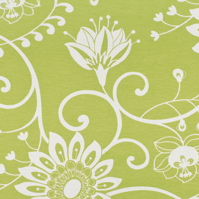 Off-White/Lime Floral Canvas