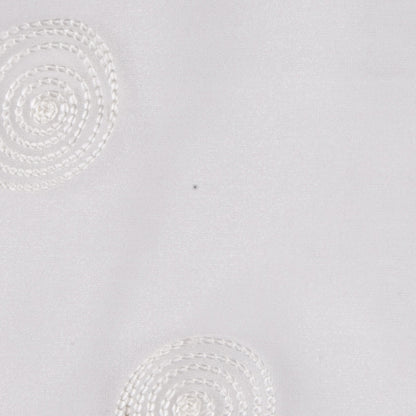 White/Soft Silver Polka Dots Organza Detail