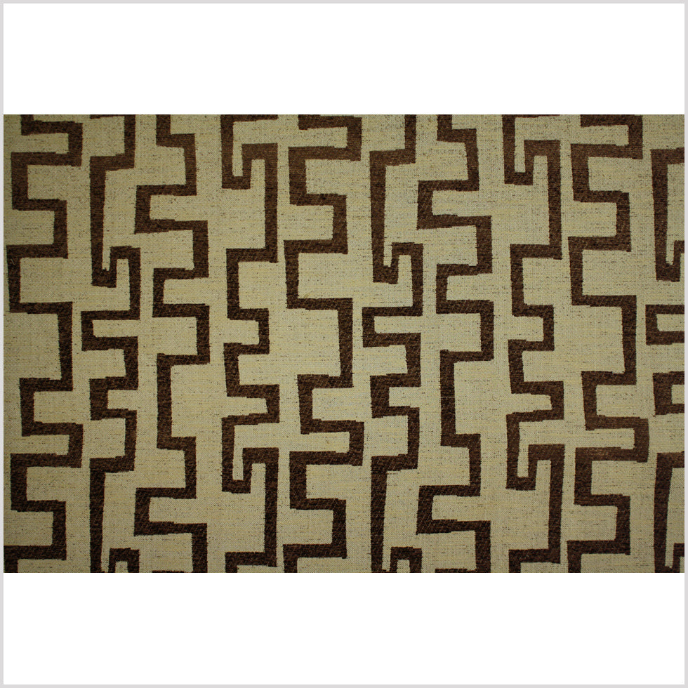 Chocolate/Beige Geometric Chenille Full