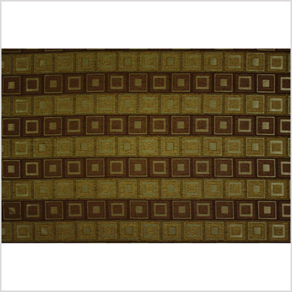 Chocolate/Sandstone/Silver/Plateau Gold Checks Chenille Full