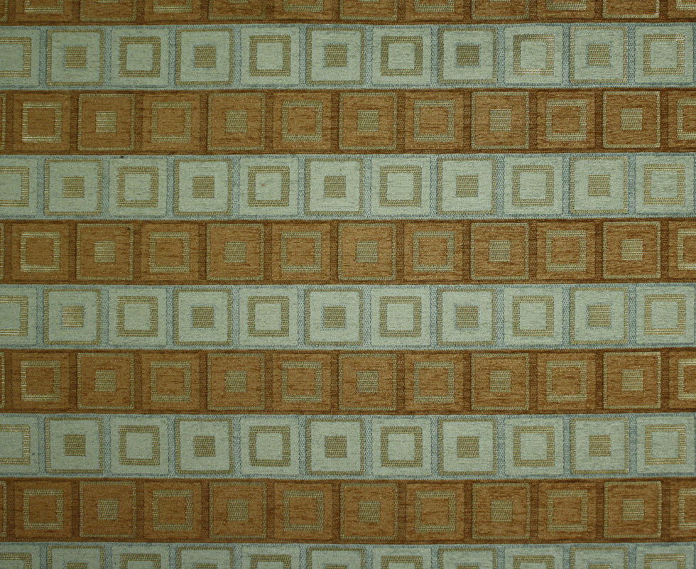 Sandstone/Duck Egg/Driftwood/Silver/Plateau Gold Checks Chenille