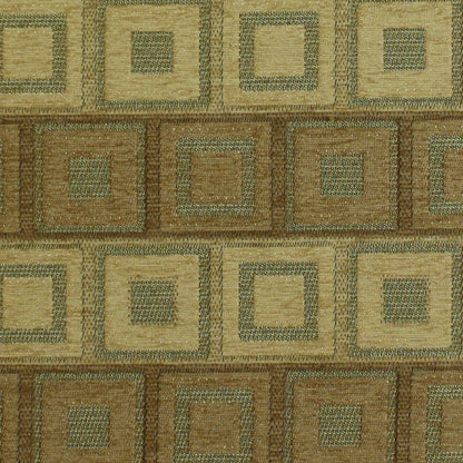 Beige/Taupe/Silver/Plateau Gold Checks Chenille Detail