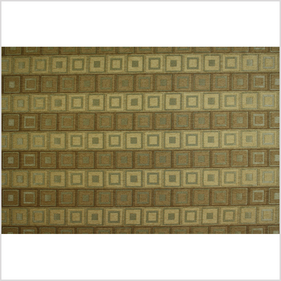 Beige/Taupe/Silver/Plateau Gold Checks Chenille Full