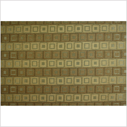Beige/Taupe/Silver/Plateau Gold Checks Chenille Full