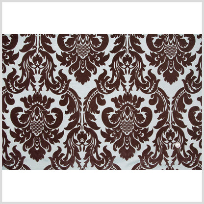 Tiffany Blue/Dark Brown Damask Flocked Full