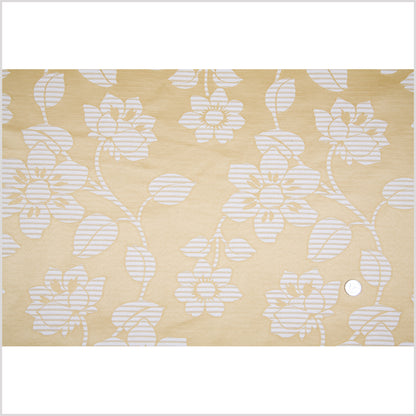 Mustard/Beige Floral Woven Full