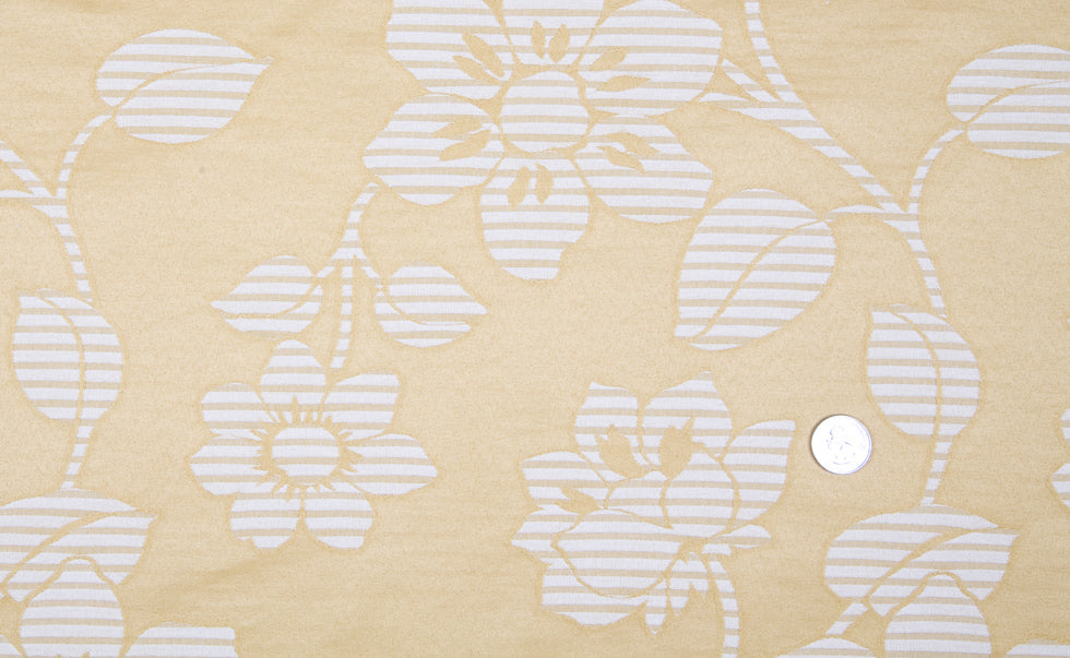Mustard/Beige Floral Woven