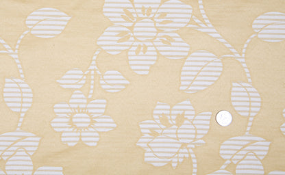 Mustard/Beige Floral Woven