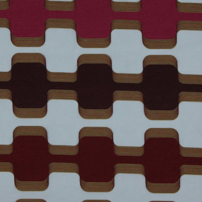 Black/Fuchsia/Mystic Burgundy/Burgundy Geometric Prints Detail