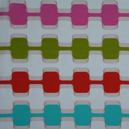 Primary Red/Teal/Fuchsia/Capri Kiwi Geometric Prints