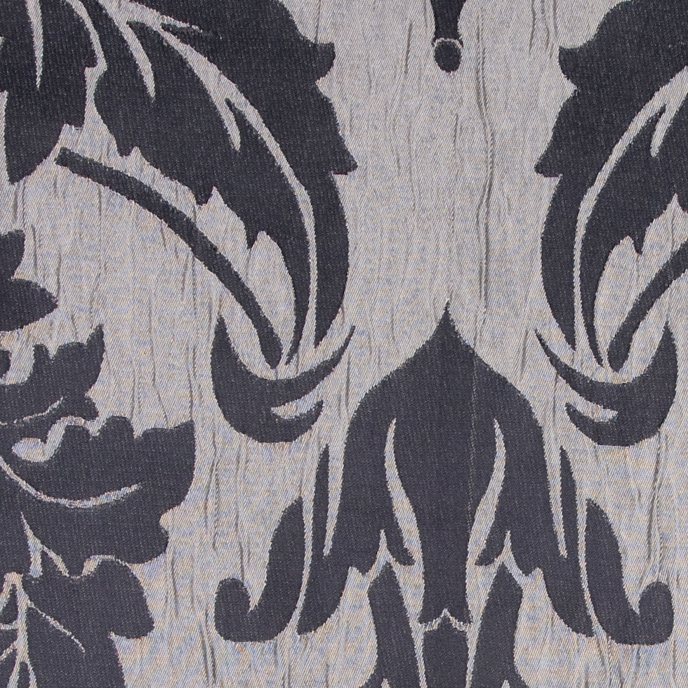 Silver/Black Damask Woven Detail