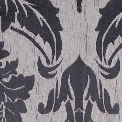 Silver/Black Damask Woven Detail