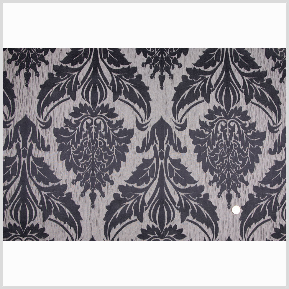 Silver/Black Damask Woven Full