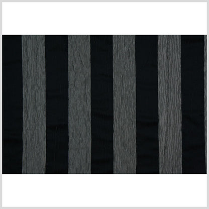 Silver/Black Stripes Woven Full