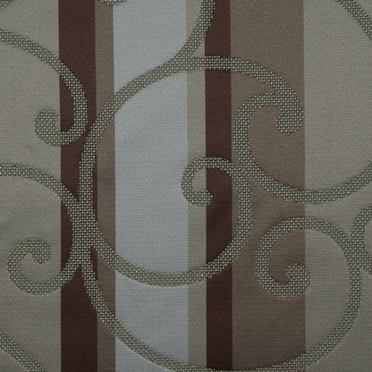 Chocolate/Beige/Taupe/Light Gray Swirls Woven Detail
