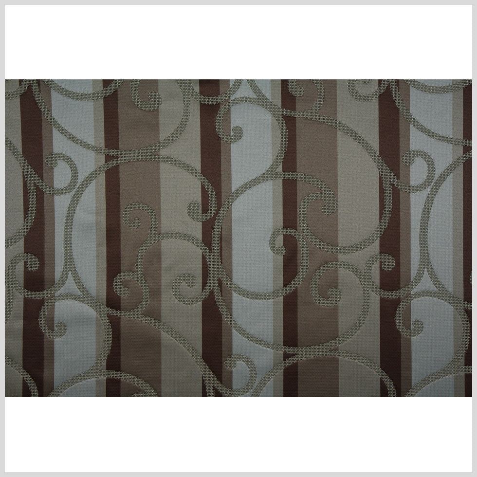Chocolate/Beige/Taupe/Light Gray Swirls Woven Full