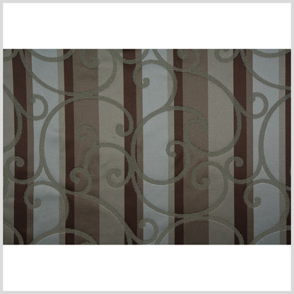 Chocolate/Beige/Taupe/Light Gray Swirls Woven Full