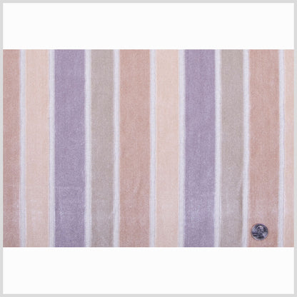 Beige/Blue Gray/Green Gray Stripes Velvet Full