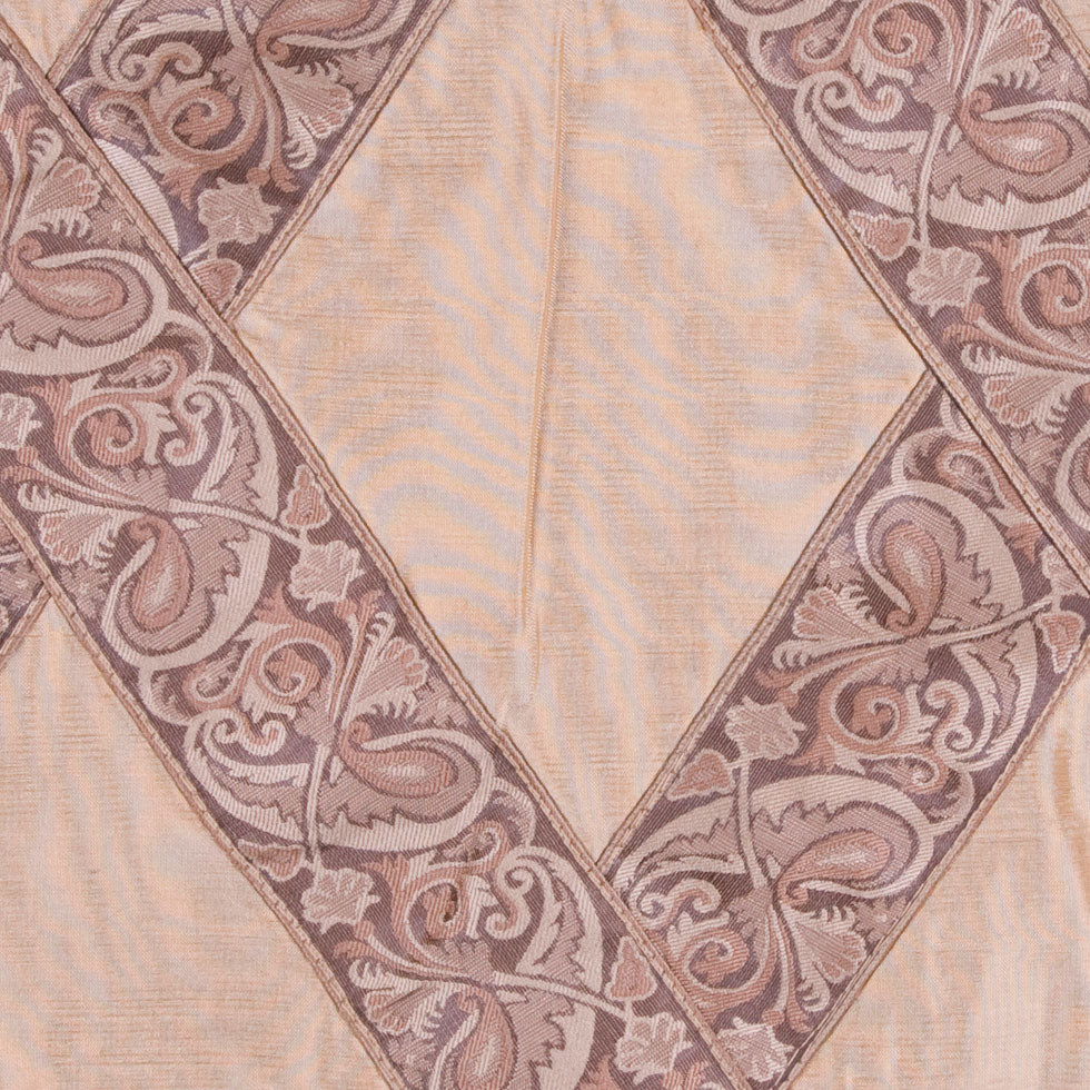 Caramel/Taupe Diamonds Shantung   /Dupioni Detail