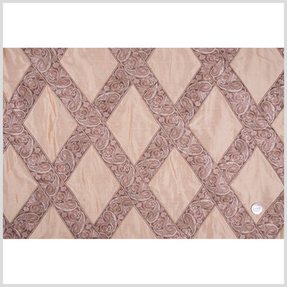 Caramel/Taupe Diamonds Shantung   /Dupioni Full