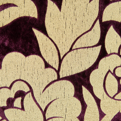 Royal Purple Velvet with Royal Gold Foil Floral Design Detail