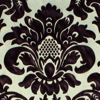 Chocolate/Royal Gold Floral Velvet Detail