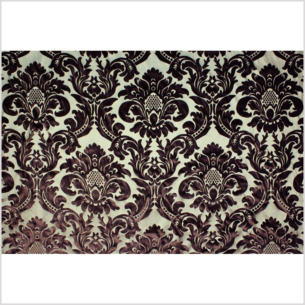 Chocolate/Royal Gold Floral Velvet Full