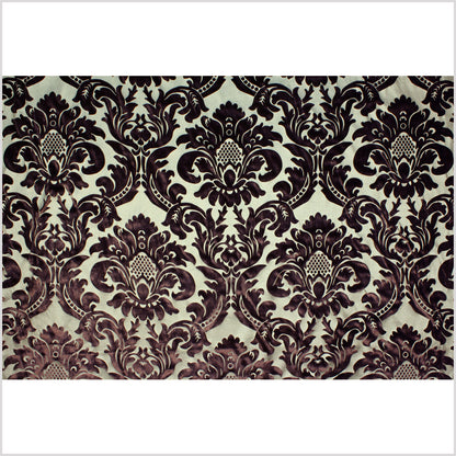 Chocolate/Royal Gold Floral Velvet Full