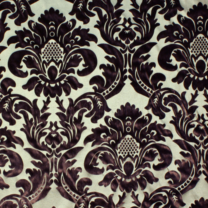 Chocolate/Royal Gold Floral Velvet