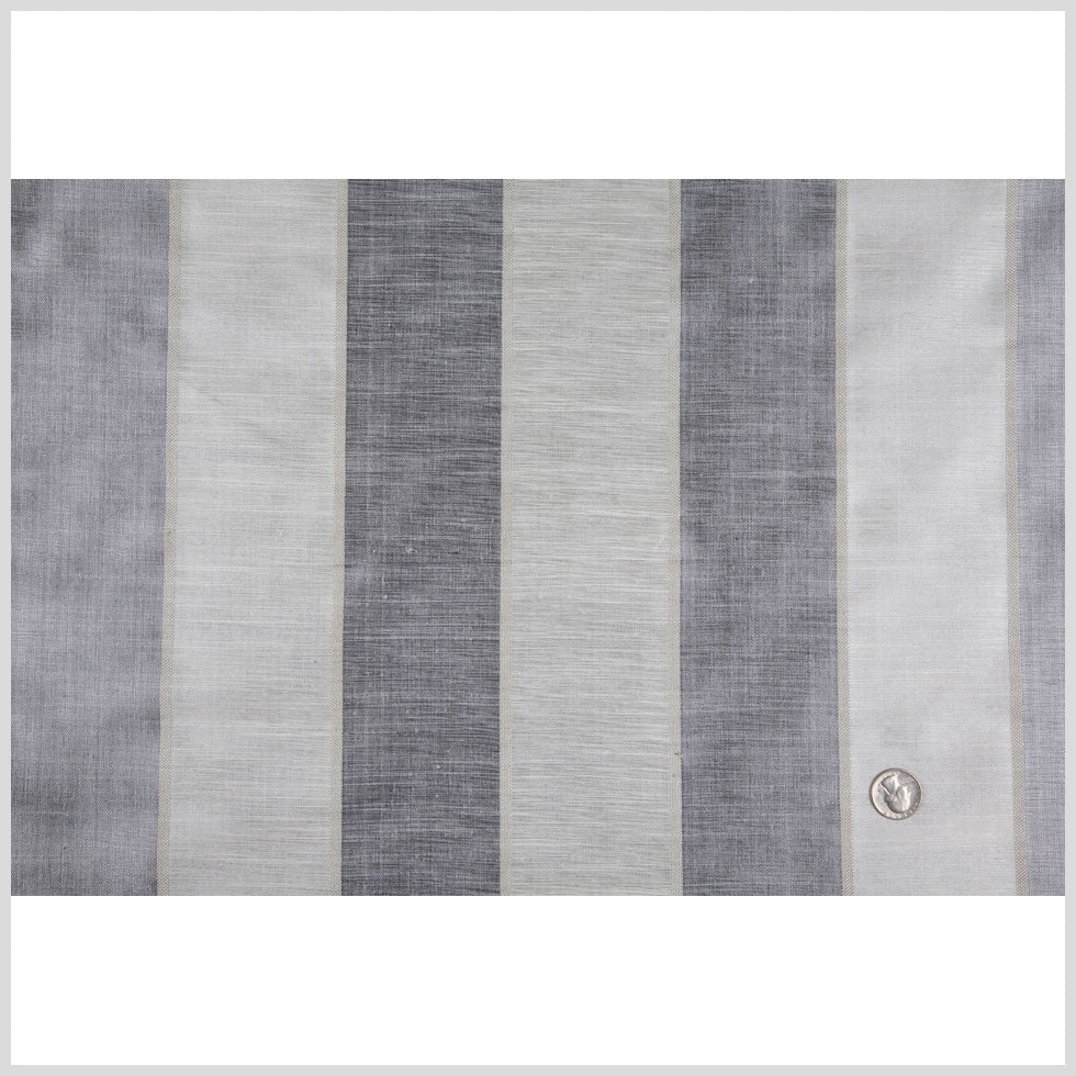 Ivory/Black Stripes Woven Full