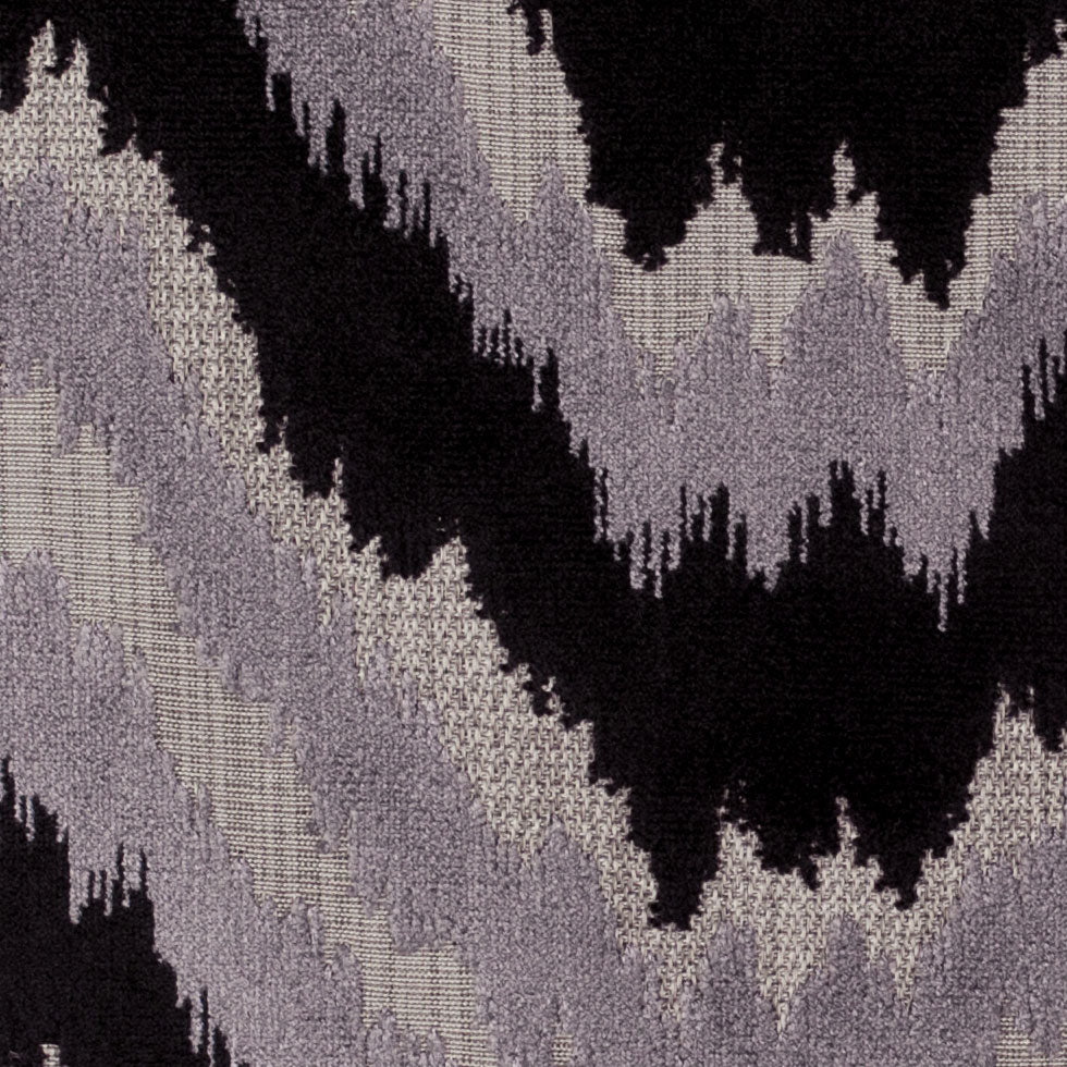 Black/Multi-Gray Ikat Chenille Detail