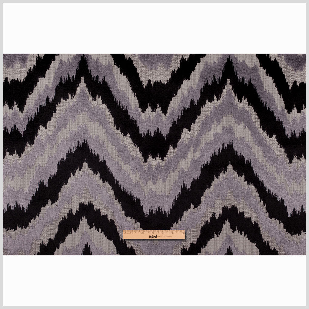 Black/Multi-Gray Ikat Chenille Full